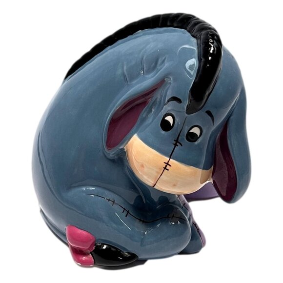 Disney Eeyore Toothbrush Holder Gray Ceramic Winnie-the-Pooh Vintage 80s - Picture 6 of 7